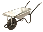 85Ltr Metal Wheel Wheelbarrow Galv Body Pneumatic Wheel